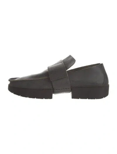 Pre-owned Trippen Leather Loafers In Black