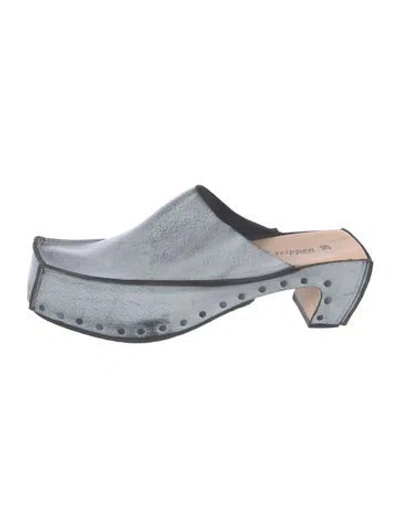 Pre-owned Trippen Leather Mules In Blue