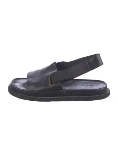 Pre-owned Trippen Leather Sandals In Black