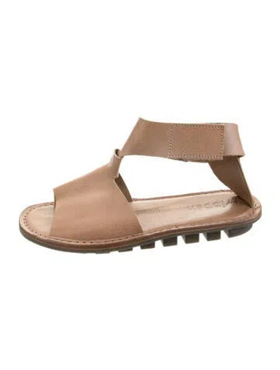 Pre-owned Trippen Leather Sandals In Neutrals