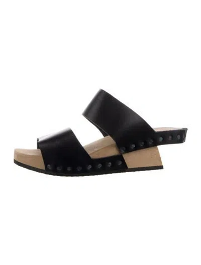 Pre-owned Trippen Leather Slides In Blue