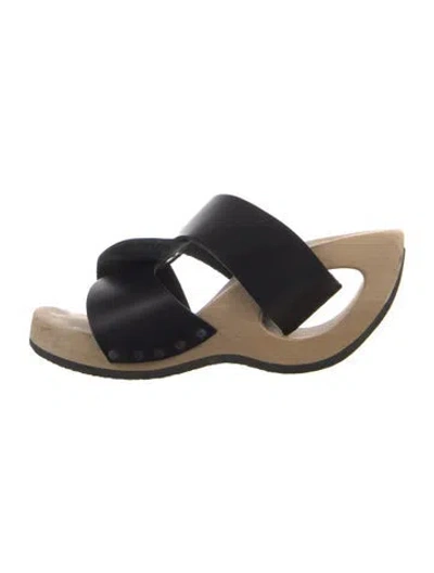 Pre-owned Trippen Leather Slides In Blue