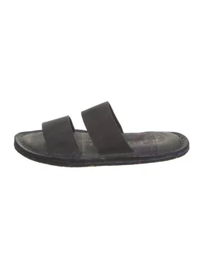 Pre-owned Trippen Leather Slides In Gray