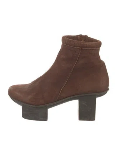 Pre-owned Trippen Leather Sock Boots In Brown