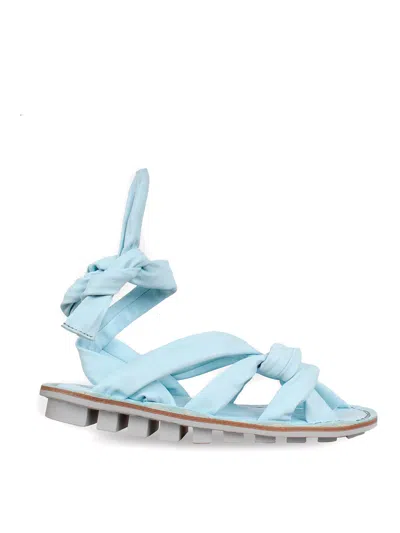 Trippen Open Sandal With Braided Straps In Blue