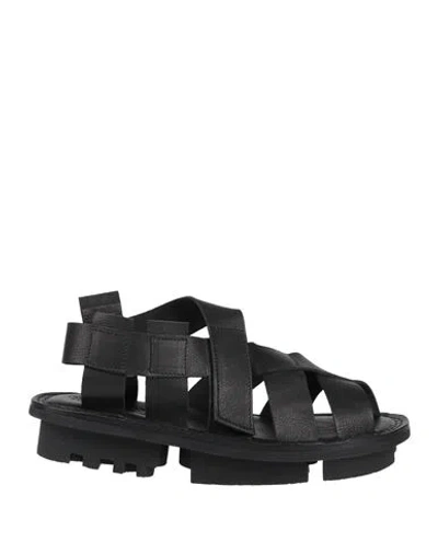 Trippen Woman Sandals Black Size 9 Leather