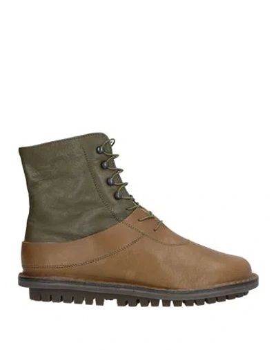 Trippen X Ivo Milan Woman Ankle Boots Khaki Size 8 Leather