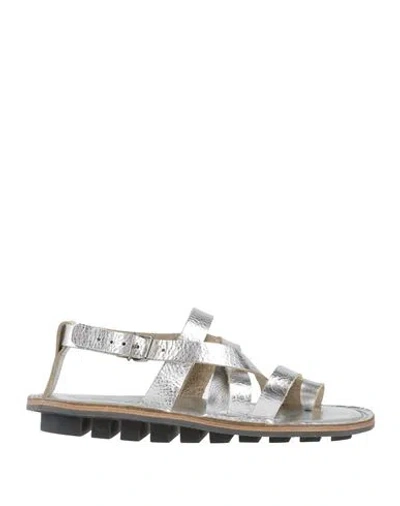 Trippen X Ivo Milan Woman Thong Sandal Silver Size 8 Leather