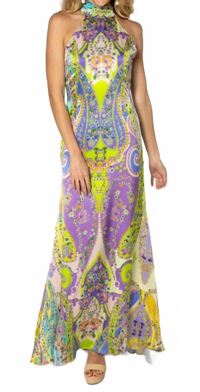 Trisha Paterson Cosmic Maxi Dress In Green