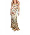 Trisha Paterson Poeme Maxi Dress In Green In Multi