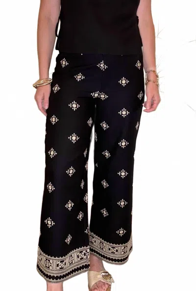 Trisha Tyler Embroidered Pant In Black