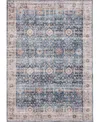 Trisha Yearwood Home Revitalize Washable Velsen 5' X 7' Area Rug In Blue,rust