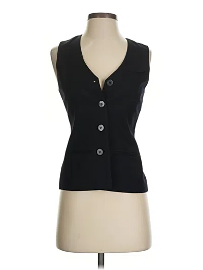 Pre-owned Tristan & Iseut Sleeveless Button Down Shirt In Black