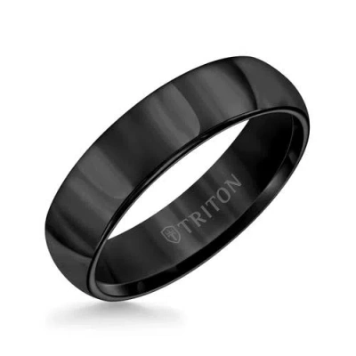 Triton 6mm Tungsten Carbide Ring With Domed Bright Finish And Round Edge In Pink