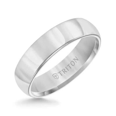 Triton 6mm Tungsten Carbide Ring With Domed Bright Finish And Round Edge In Purple