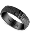 Triton Men's Hammered Texture Band In Black Titanium In Black