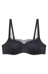 Triumph Body Makeup Illusion Lace Balconette Bra In Black