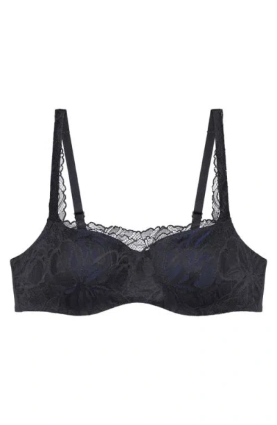 Triumph Body Makeup Illusion Lace Balconette Bra In Black