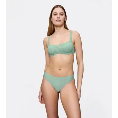 Triumph Body Make-up Illusion Lace Balconette Bra In Blue