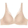 Triumph Body Makeup Illusion Lace Demi Bra In Brown