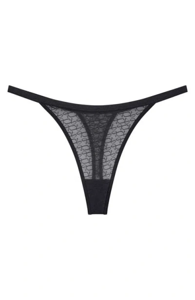 Triumph Signature Sheer Thong Panties In Black
