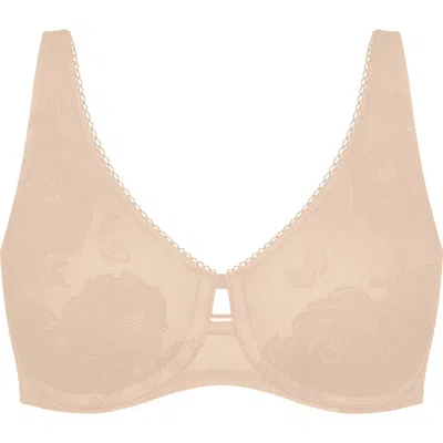 Triumph Wild Rose Sensation Minimizer Bra In Nude