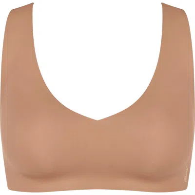 Triumph Zero Feel Wireless Bralette In Brown