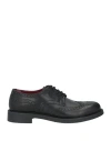 Triver Flight Man Lace-up Shoes Black Size 7 Leather In Black