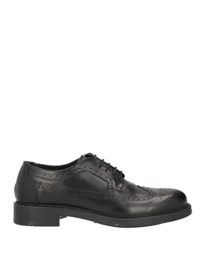 Triver Flight Man Lace-up Shoes Black Size 13 Soft Leather