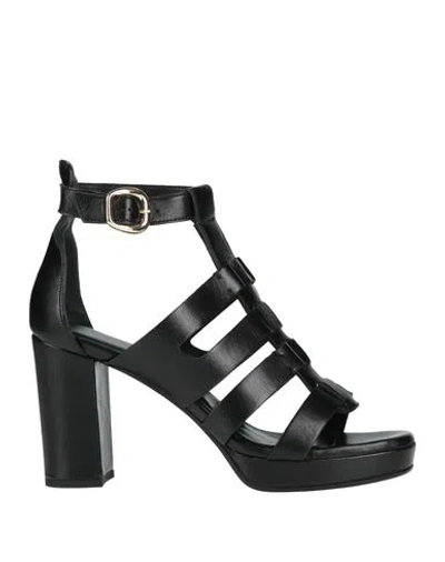 Triver Flight Woman Sandals Black Size 8 Goat Skin