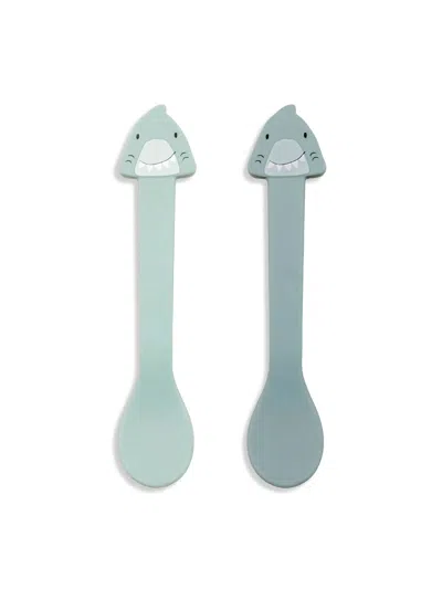 Trixie Mr Shark Silicone Spoon 2 Pack In Blue