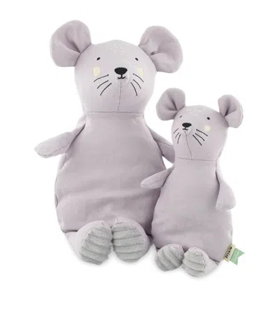 Trixie Set Of 2 Large Mouse Soft Toys In Gray