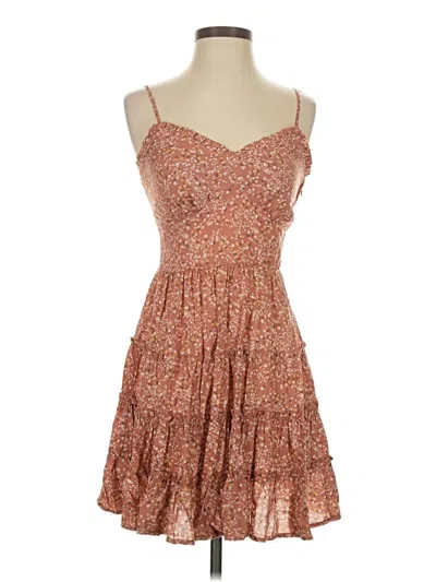 Pre-owned Trixxi Casual Dress In Brown