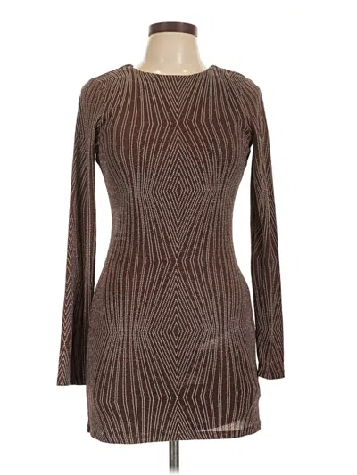Pre-owned Trixxi Casual Dress In Brown