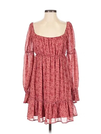 Pre-owned Trixxi Casual Dress In Burgundy