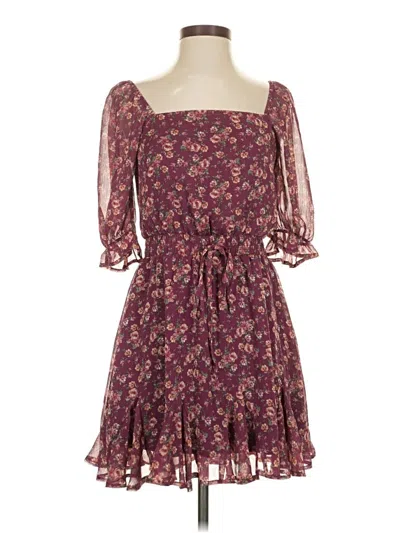 Pre-owned Trixxi Casual Dress In Burgundy