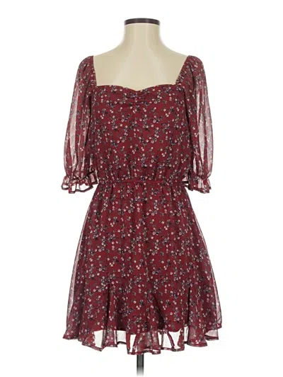 Pre-owned Trixxi Casual Dress In Burgundy