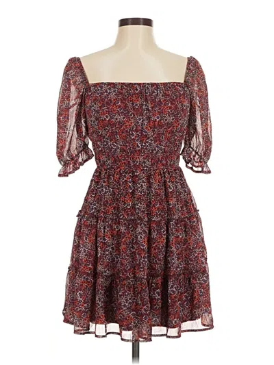 Pre-owned Trixxi Casual Dress In Burgundy