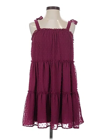 Pre-owned Trixxi Casual Dress In Burgundy