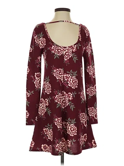 Pre-owned Trixxi Casual Dress In Burgundy