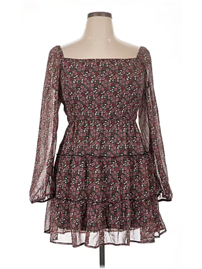 Pre-owned Trixxi Casual Dress In Burgundy