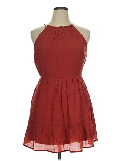 Pre-owned Trixxi Casual Dress In Burgundy
