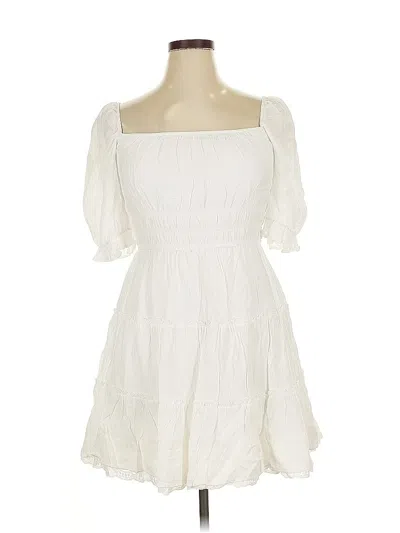 Pre-owned Trixxi Casual Dress In White