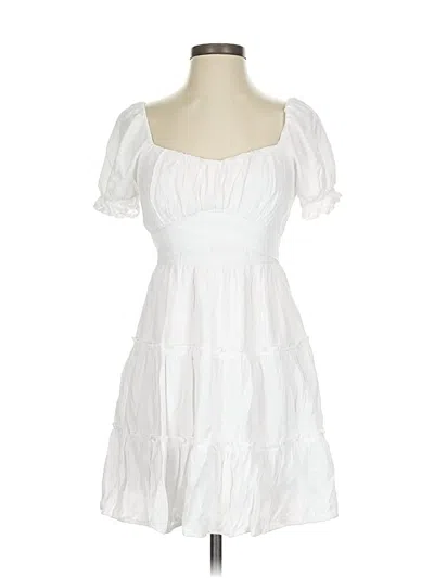 Pre-owned Trixxi Casual Dress In White