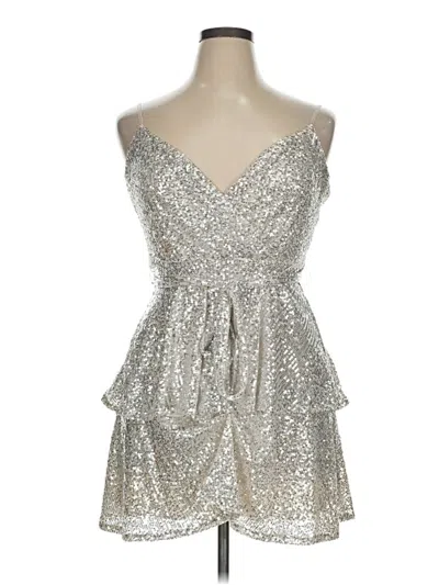 Pre-owned Trixxi Cocktail Dress In Silver