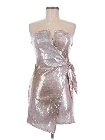 Pre-owned Trixxi Cocktail Dress In Silver
