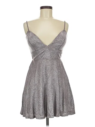 Pre-owned Trixxi Cocktail Dress In Silver