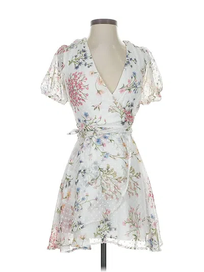 Pre-owned Trixxi Cocktail Dress In White