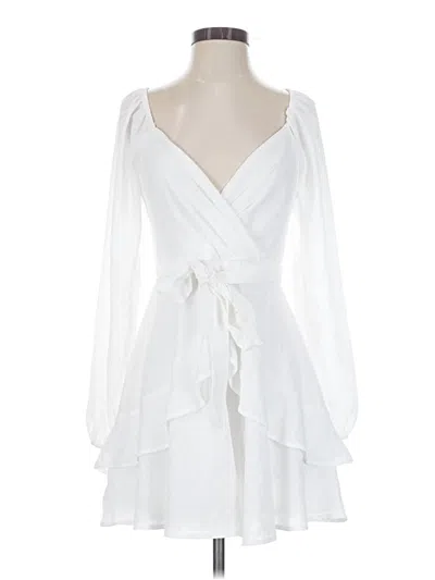 Pre-owned Trixxi Cocktail Dress In White
