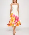 Trixxi Juniors' Halter-neck Floral-print Midi Dress